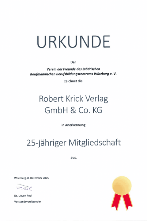 Urkunde Berufsbildungszentrum Würzburg