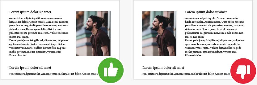 Blickrichtung für professionelle Fotos