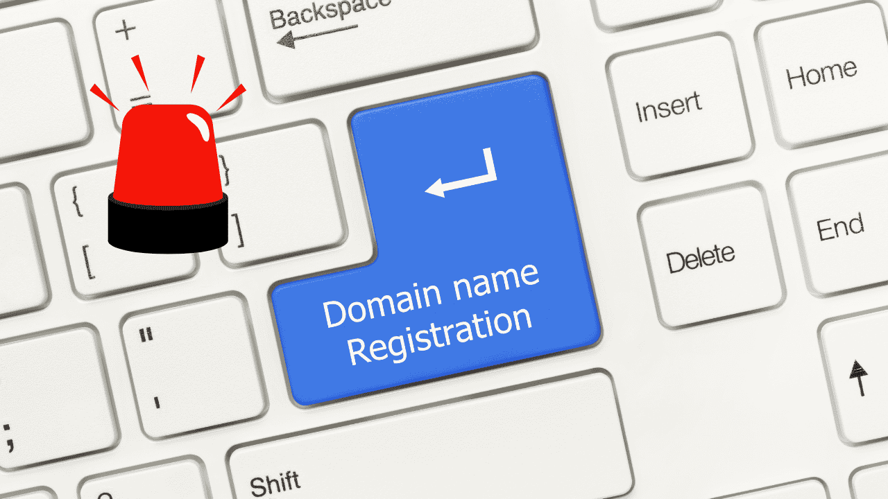 Tastaur mit Domain name Registration